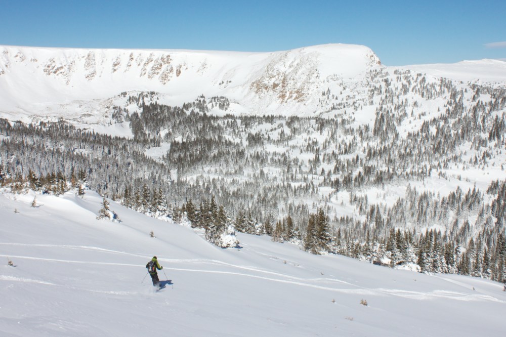 Dropping into the cirque